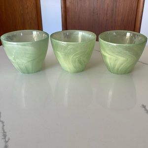 SEA GLASBRUK glass Candle Votive Bowl ,small bowls/ short cups